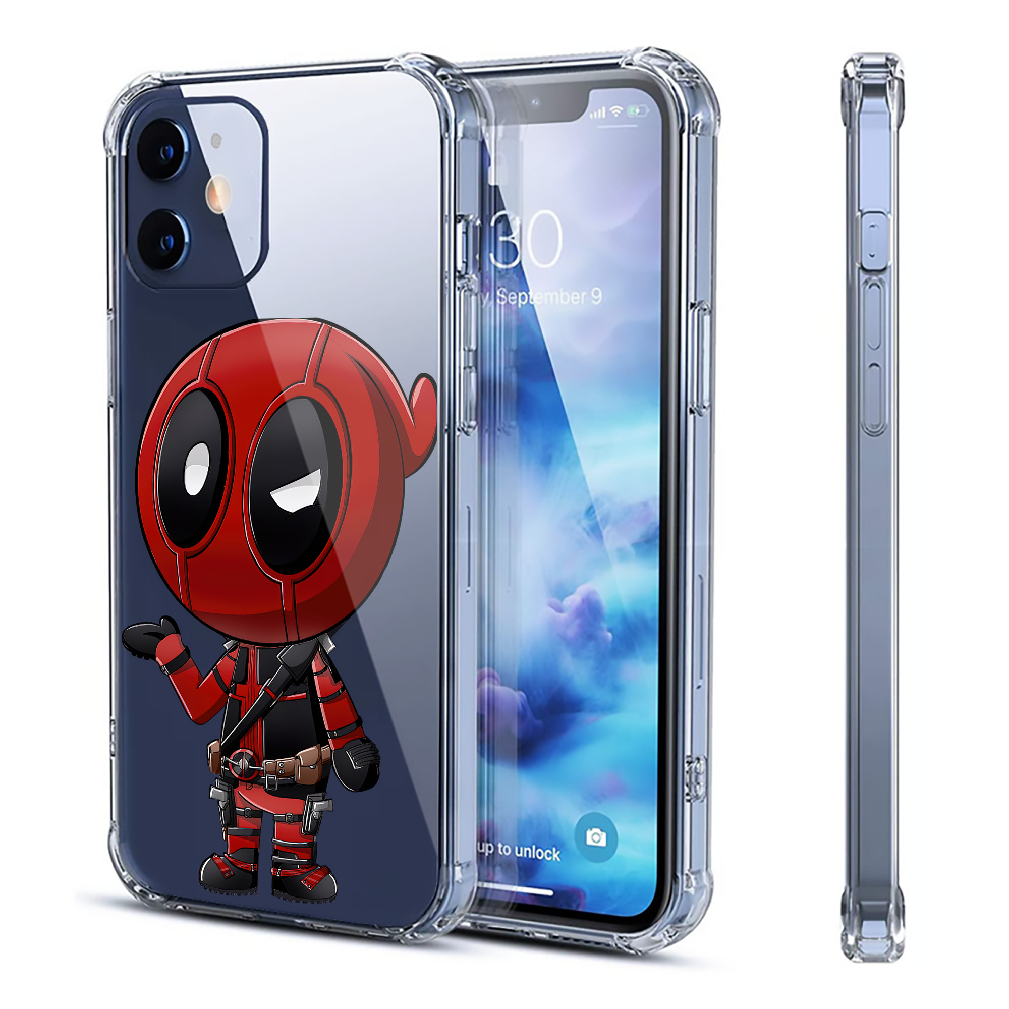 （画像用） Deadpool デッドプール 【iPhone 12シリーズ対応】透明スマホケース（クリアソフトケース）